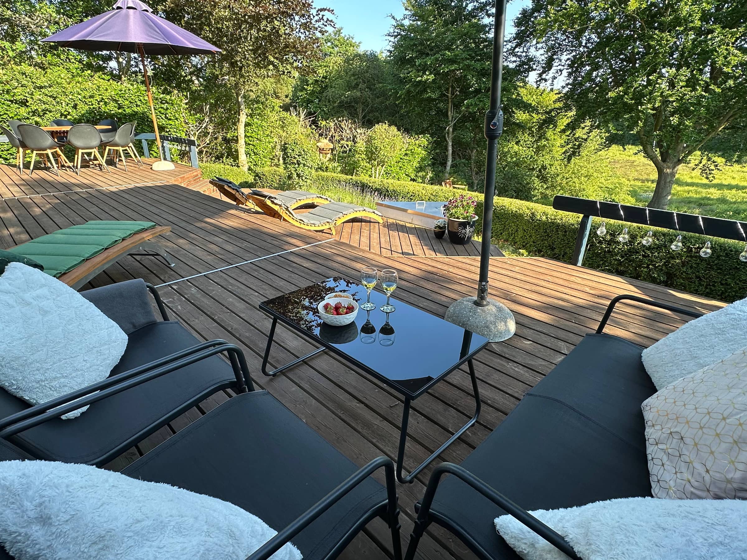 Sommerhus med stor terrasse ud til naturen billede 2